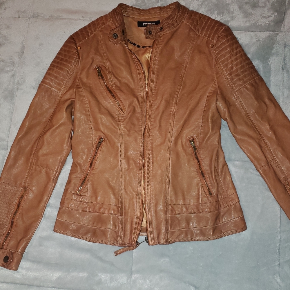 Faux leather jacket